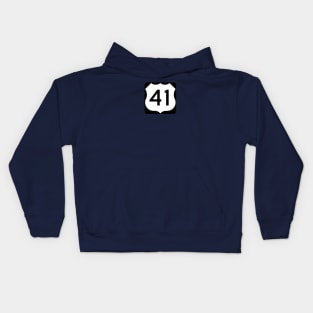 US 41 MARQUETTE MICHIGAN HIGHWAY Kids Hoodie